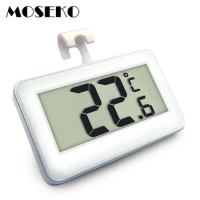 MOSEKO Mini Refrigerator Thermometer Practical Wireless Digital Thermometer With Magnet Hook for Freezer Fridge daily waterproof