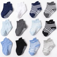 Amazon Non-Slip Dotted Children's Socks Spring Summer Autumn Kids Socks Baby Socks Boys Cotton Boat