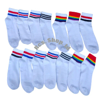 kaos kaki oldschool/kodaci strip, pendek semata kaki remaja sampai dewasa, tebal lembut dan nyaman P