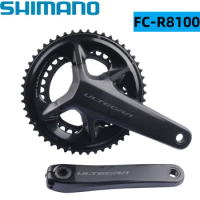 Shimano Ultegra R8100 FC-R8100 Crankset 2x12s HOLLOWTECH II 165mm 170mm 172.5mm 50-34T 52-36T For Road Bike Original Shimano