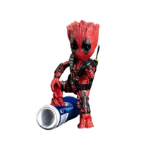 Marvel Guardians of The Galaxy Groot Action Figure Cute Groot Cosplay Deadpool Model Dolls Toy Gift for Children Friend with Box