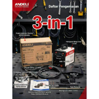 B ANDELI COD Mesin Las MIG-135MINI 220V Tanpa Gas Listrik 6.8KG LED Standar Eropa YL Harga Murah COD