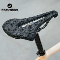 ROCKBROS 3D Bicycle Saddle Printing Integrated Zonal Shock Absorption Comfortable MTB Road Bike Seat Spare Parts Outdoor
