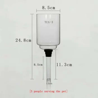 Hot Coffee Syphon Pot Accessories 3/5Cup High Quality Glass Siphon Vacuum Pot Coffee Maker Parts Replace