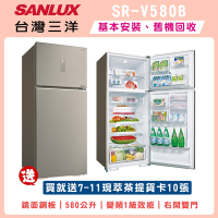 SANLUX台灣三洋 580公升一級變頻雙門電冰箱 SR-V580B