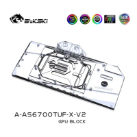 Bykski Water Cooling Full Cover GPU Block for ASUS ROG RX6750XT A-AS6700TUF-X-V2
