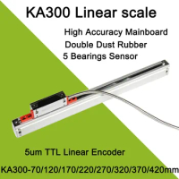 SINO KA300 Linear Scales Stroke Length 70 120 170 220 270 320 370 420mm 5um 5V TTL Optical Ruler Lathe Scale