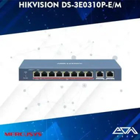 HIKVISION DS-3E0310P-E/M PoE Switch 8 Port + 2 Uplink Gigabit Hub CCTV IP