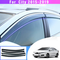 Sun Rain Visor Window Weather Shield For Honda City GM6 Greiz Gienia 2015 2016 2017 2018 2019 Car Styling Auto Accessories