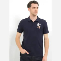 Giordano Men's 3D Lion Polo - Signature Navy [0101522291] XS