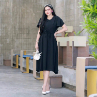 DRESS/DASTER UMBRELLA BUSUI FRIENDLY TERMURAH 2023 Polos Daster Bumil Wanita Ruffle Pendek Rayon Dre