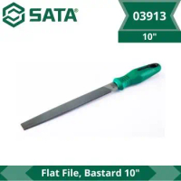 SATA 03913 Flat File Bastard 10\ – Kikir Datar Baja Karbon 10 Inci"