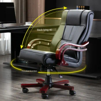 Modern Home Computer Chair European Leather Office Chairs for Office Furniture Student Gaming Chair Reclining Lift Swivel Chair