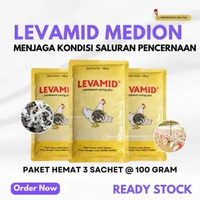 LEVAMID MEDION Paket Hemat 3 Sachet @ 100 Gram Menjaga Saluran Pencernaan dan Pernapasan Unggas