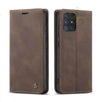 Casing untuk Hp Samsung M51 Super Wallet Pro Case PE Leather Full 360 Degree TPU Waterproof Coffe