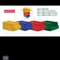 200 Plastik Warna Tebal Lion Star 23X14X12CM Jolly Box Kecil Storage Organizer Keranjang Murah Kotak