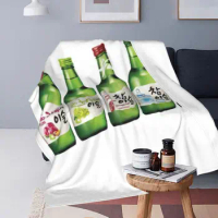 Jinro Soju 5 Flavours Blanket Fleece Warm Throw Blankets Sofa Throw Blanket For Home Bedroom Travel Throws Bedspread Quilt