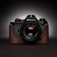 สำหรับ Nikon FG FG20ฟิล์ม FG-20กล้องแขนป้องกันฐานเชลล์ฝีมือกล้องถ่ายภาพหนังแท้ Cowhide กระเป๋าร่างกายกล่องกรณี