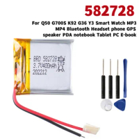 582728 Battery For Q50 G700S K92 G36 Y3 Smart Watch MP3 MP4 Bluetooth Headset phone GPS speaker PDA notebook Tablet PC E-book