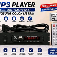 MP3 Player Rakitan Bluetooth Siap Pakai Langsung Colok Listrik USB TF Card FM Radio + Remote