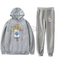 Faye Webster Laundrette Hoodie Unisex Jogger Pants Fashion Two Piece Set Women Men Sweatsuits