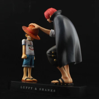 Hot 18cm One Piece Anime Figure Four Emperors Shanks Straw Hat Luffy Action Figure Collection Boys Kid Statue Model Toys Gift