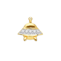 ต่างหูเพชรน้ำ 99 (E-Color) UFO Space Collection 105E1227-SG สี Gold (จำหน่ายเป็นชิ้น**)