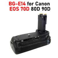 70D Battery Grip for Canon EOS 70D 80D 90D Replacement for Canon BG-E14 Battery Grip