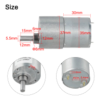 Động Cơ Tĩnh JGB37 3530 DC12V 45RPM kèm Giá Đỡ Chạy Hướng Trước và Sau