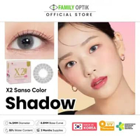 X2 Sanso Color Shadow Monthly Softlens Warna Soflen Minus Normal Korean Made -2.25