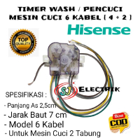 TIMER WASH 6 KABEL MESIN CUCI HISENSE 2 TABUNG - TIMER MESIN CUCI HISENSE 6 KABEL