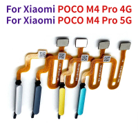 Cảm biến vân tay gốc cho Xiaomi Poco M4 Pro M4Pro 4G 5G, phím trả về nhà, nút menu, Cáp ruy băng lin