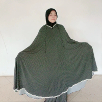 Mukena/Rukuh Dewasa Motif Polkadot- Free Tasbih Mewah/Zhiadhiaz Collection-Lembut Tebal dan Nyaman