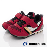 日本月星Moonstar機能童鞋-HI系列寬楦頂級運動鞋款2121S62紅(中小童段)