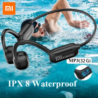 XIAOMI Mijia Swimming Waterproof Bone Conduction Earphones Bluetooth Wireless 32GB MP3 Player Hifi Headphone with Mic Headset