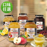 韓味不二 花泉-蜂蜜果醬茶系列 1kg/瓶(柚子茶/紅棗茶/蘋果茶/檸檬茶/薑母茶)