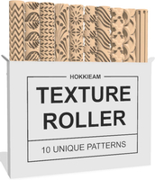 Hokkieam Clay Texture Rollers |   10-Pack Polymer Clay Texture Roller Set for Pottery & Crafting