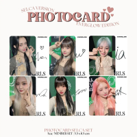 PHOTOCARD EVERGLOW SELCA ALL MY GIRLS 2SISI (ISI 5 PCS + LAMINASI 2 SISI) TANDA TANGAN TTD KPOP CARD