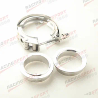 2" inch 51mm Stainless Steel Male/Female Flanges + Quick Release V-Band Clamp