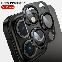 Metal Armor Camera Lens Protector For iPhone 16 Pro 17 13 11 12 14 15 Pro Max Tempered Glass For iPh