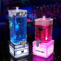 2L 3L LED luminous Beer Cannon Beer Tower plastic Beverage Dispenser Tower Beer Wine Juice Beer Dispenser Tower With faucet