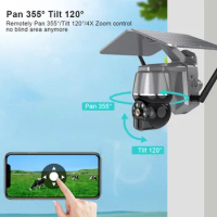 Solar Camcorder Outdoor PTZ Video CCTV Wireless Security Surveillance Camera Rechargeable