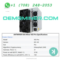 New Bitmain Antminer KS5 20Th 3000W Kas Miner Asic Miner