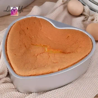 Heart Shaped Cake Pan Removable Bottom Aluminum Alloy Chocolate Cake Pan Silver Tin Baking Mold Mould 3/5/6/8/10 Inch cake mold