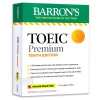 BARRON'S TOEIC PREMIUM 6 PRACTICE TEST+ONLINE AUDIO(10ED) BY DKTODAY