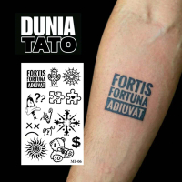 Stiker Tato Temporer Semi Permanen Motif Minimalis Line Art Uk 11x18 - DuniaTato