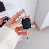 Necklace Adapter Pendant For Apple Watch Ultra Band 44mm 45 40 41 49 Fashion Metal Chain Necklace Strap For iWatch 6 7 5 8 9 se