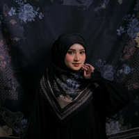 Galshin Hijab Voal Ultra Motif Aksara D'Jogja Premium Cantik Nyaman