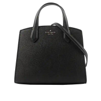 【KATE SPADE】Tinsel 閃亮布質手提/斜背二用包(黑色)
