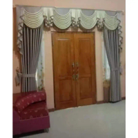 Gorden Poni Gelombang Spanyol Poni Pintu Tengah Kupu Tarung Jendela Minimalis Bahan Blackout Imfort 